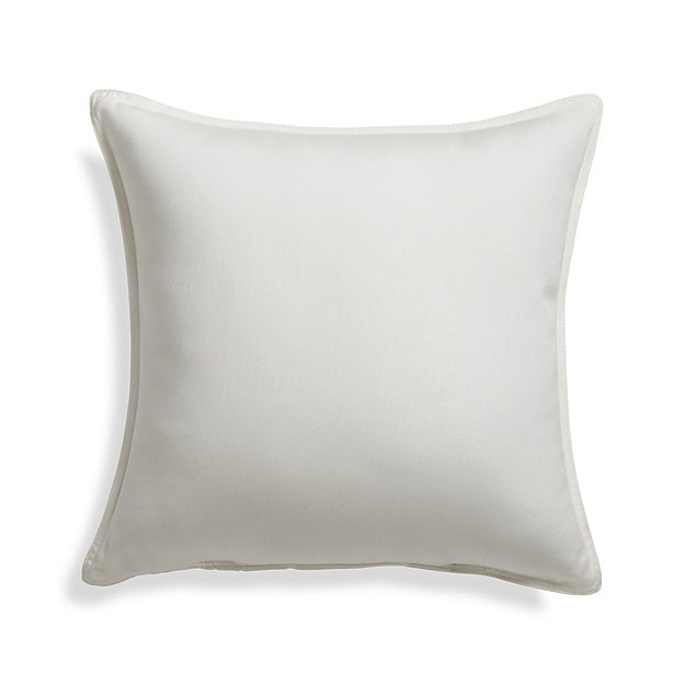 Sunbrella Â® White Sand 20" Sq. Outdoor Pillow (With polyester fiberfill) - Image 0