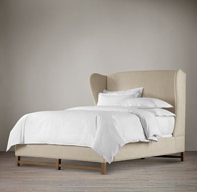 FRENCH WING FABRIC BED- King - Image 0