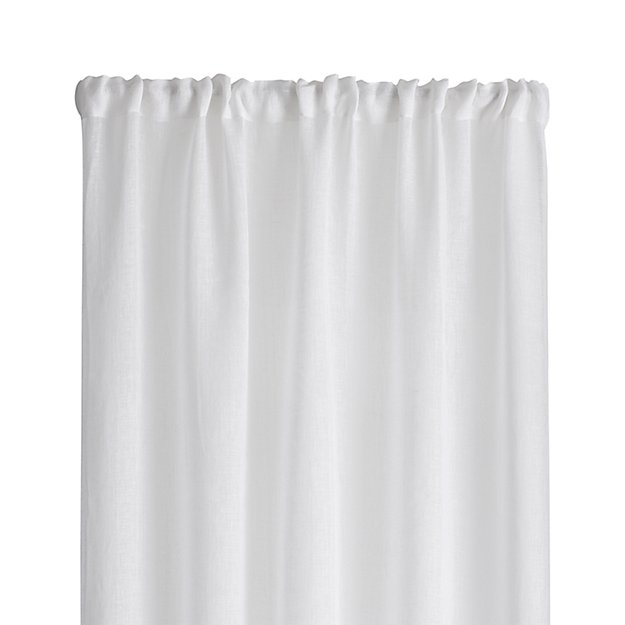 White Linen Sheer 52"x63" Curtain Panel - Image 0