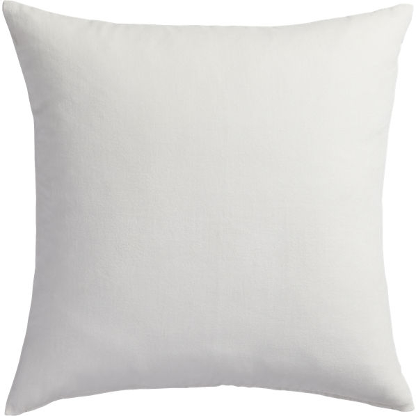 Leisure white 23" pillow with feather insert - Image 0