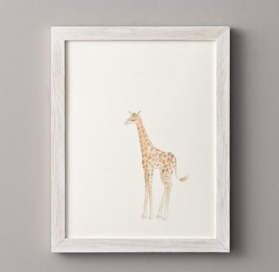 Watercolor animal illustrations - Giraffe - Image 0