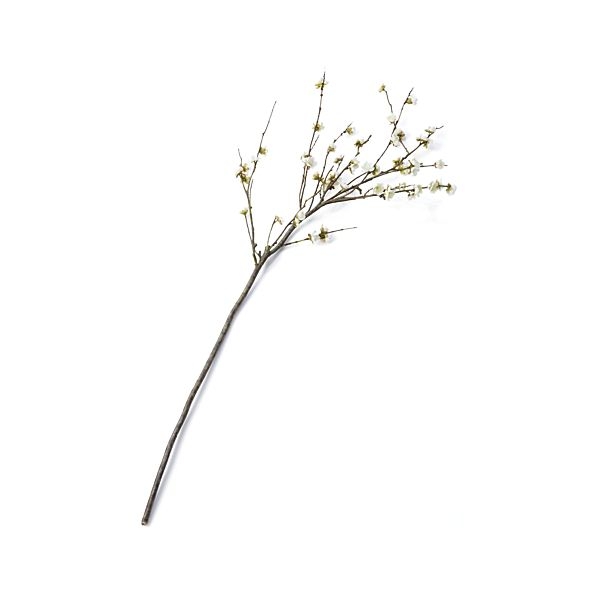 White Cherry Blossom Artificial Flower Stem - Image 0