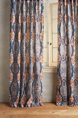 Stretched Ikat Curtain - Multi - 50"W x 84"L - Image 0