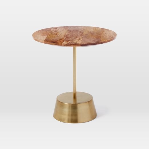 Maisie Side Table - Short, Raw Mango/Antique Brass - Image 0