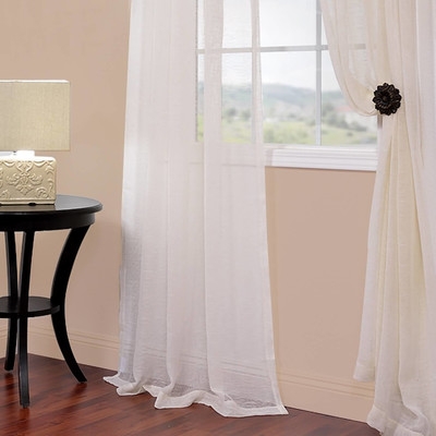 Solid Voile Sheer Curtain Panel - 96"L x 50"W - Image 0