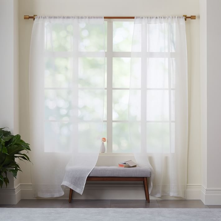 Sheer Linen Curtain - Set of 2 - Image 0