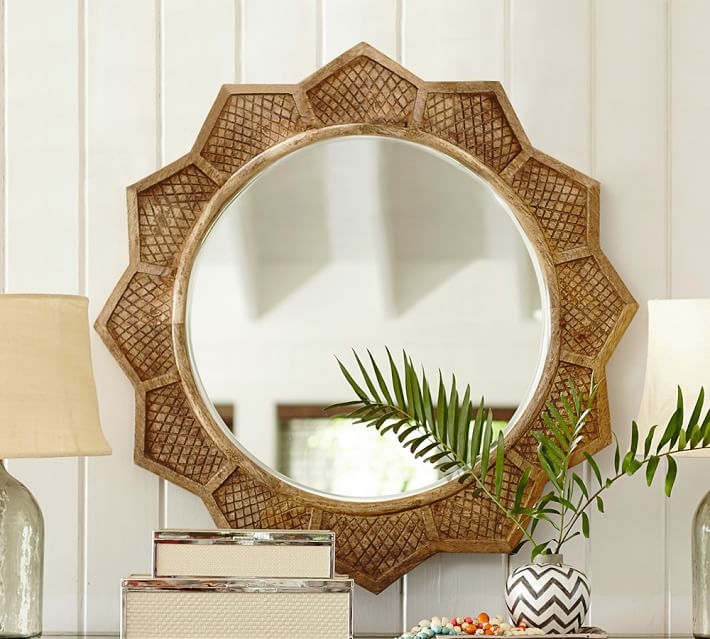 Wood Sun Mirror - Image 0