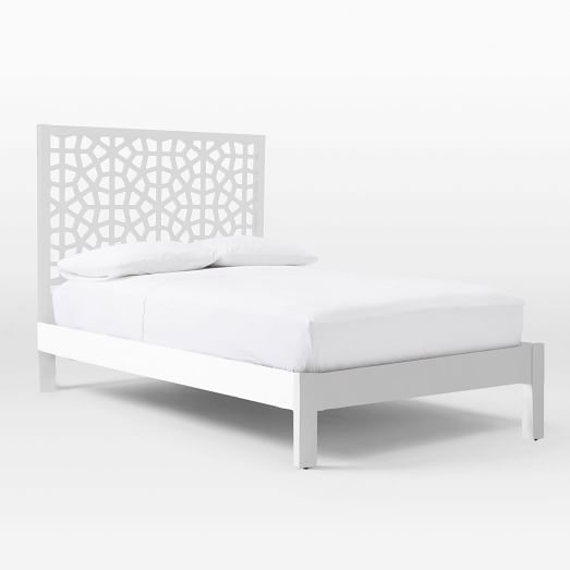 Morocco Bed - White-Full - Image 0