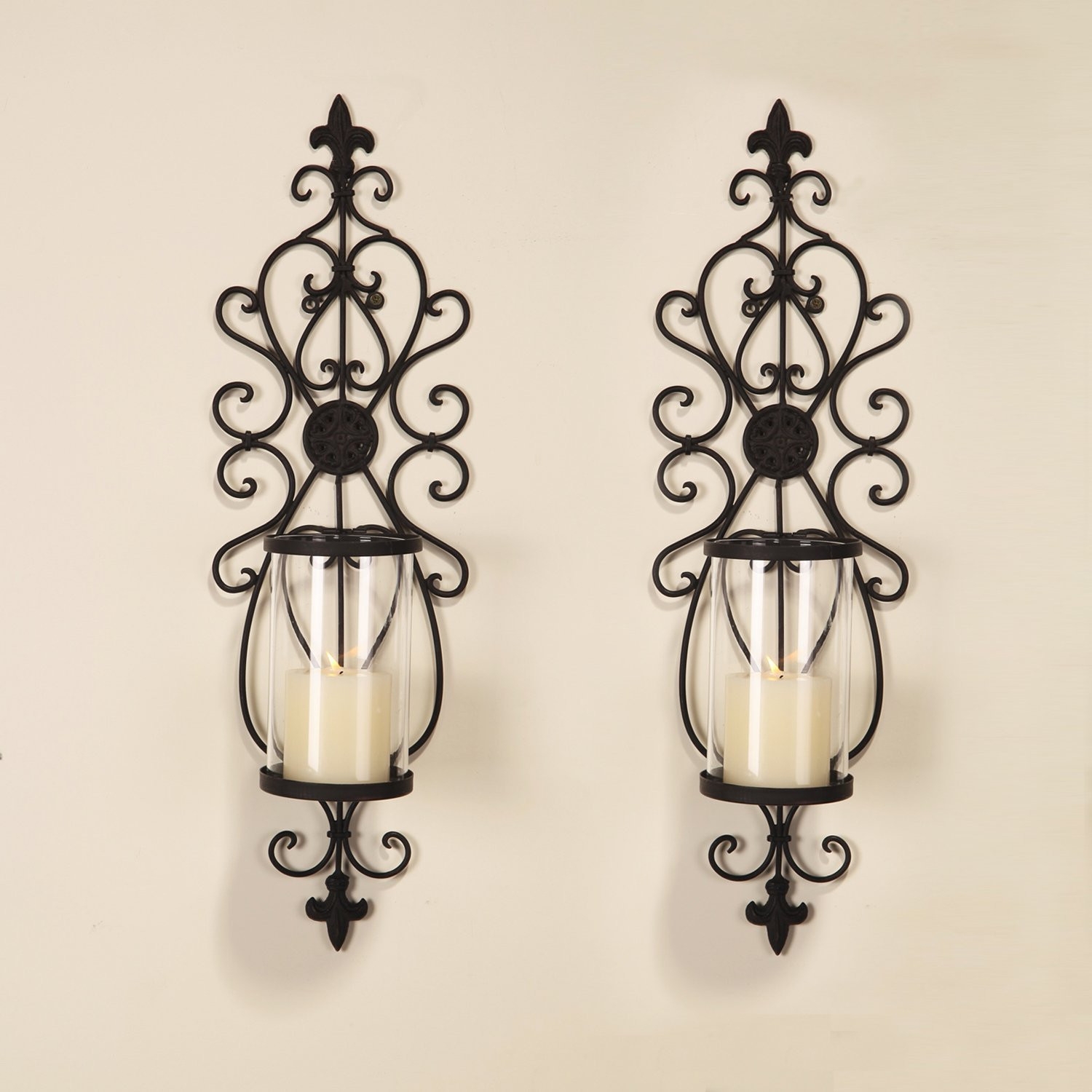 Iron Wall Sconce Candle Holder - Image 0