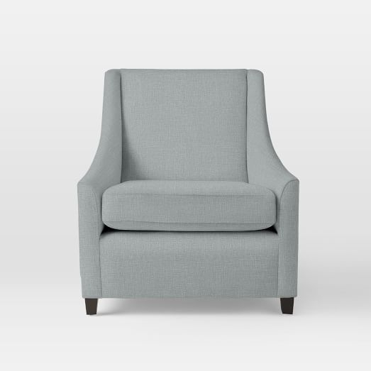 Sweep Armchair - Linen Weave, Dusty Blue - Image 0