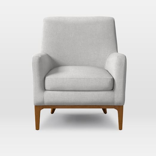 Sloan Upholstered Chair - Yarn Dyed Linen Weave, Ice - Image 0
