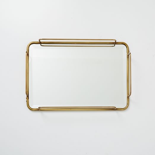 Fishs Eddy Gilded Cafe Mirror Tray - Image 0