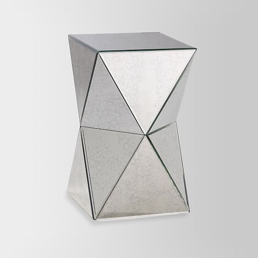 Faceted Mirror Side Table - Image 0