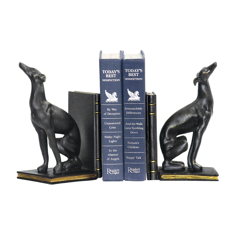 Greyhound Bookend - Set of 2 Black - Image 0