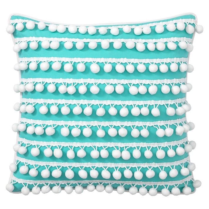 Poolside Pom Pom Pool 16" Pillow Covers - Insert sold separately - Image 0