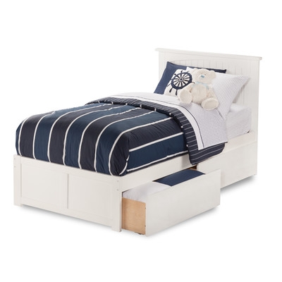 Nantucket Flat Panel Bed - Twin - White - Image 0