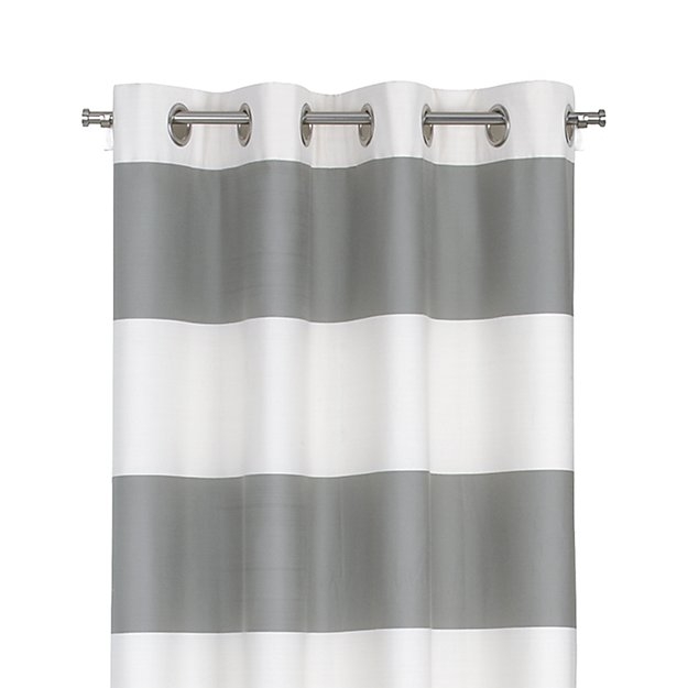 Alston Ivory/Grey 50"x96" Curtain Panel - Image 0