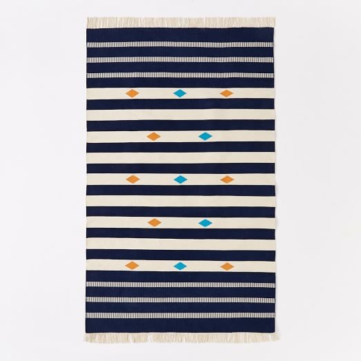 Steven Alan Geometric Stripe Cotton Kilim Rug - Image 0