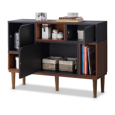 Anderson Retro Oak and Espresso Wood Sideboard Storage Cabinet - Image 0