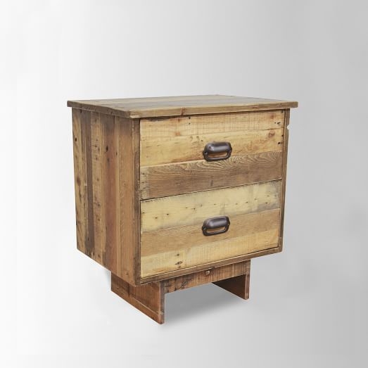 Emmersonâ„¢ Reclaimed Wood 2-Drawer Nightstand - Natural - Image 0