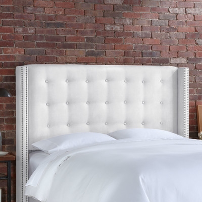 Nail Button Tufted Upholstered Headboard - Image 0