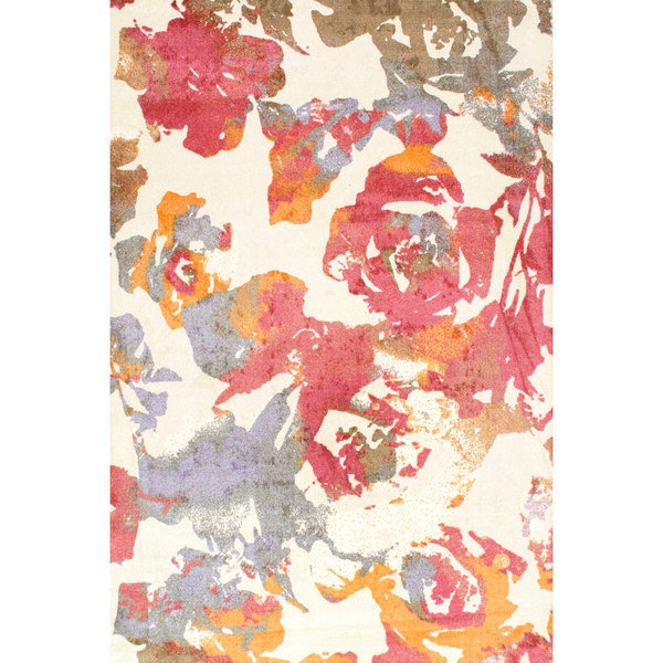 nuLOOM Contemporary Watercolor Roses Multi Rug - Image 0