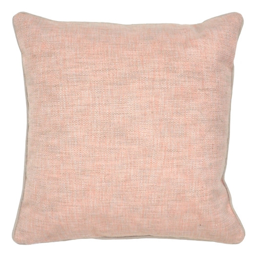 Ciara Cotton Throw Pillow - 22" Sq. - Blush - Down/Feather insert - Image 0
