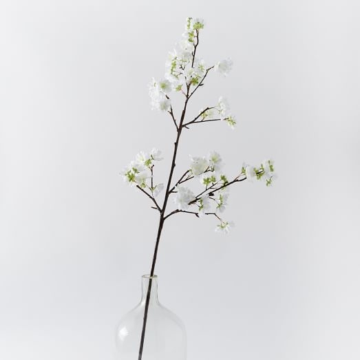 Faux White Flower Branch - Image 0