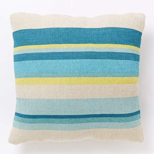 Outdoor Multi Stripe Pillow - 20"sq - Insert included - Image 0
