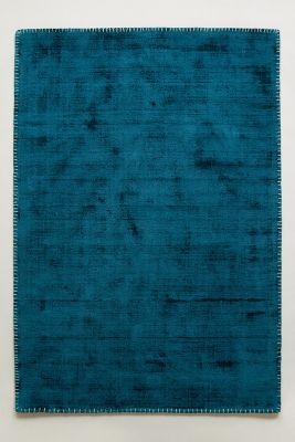 Whipstitch Rug - Turquoise, 5x7 - Image 0