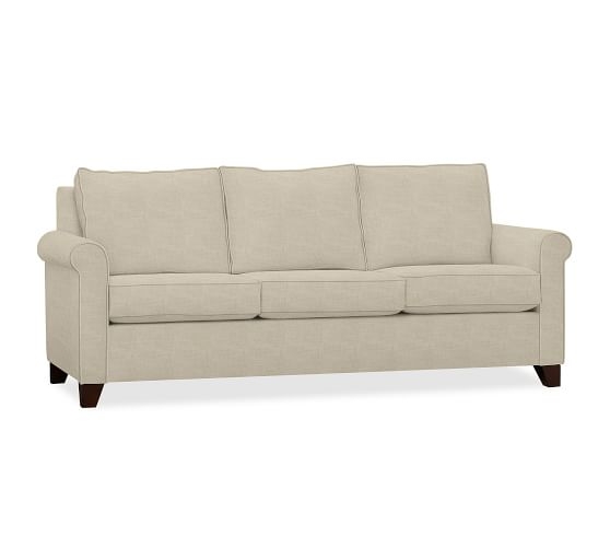 Cameron Roll Arm Upholstered Sofa - Textured Twill, Oatmeal - Image 0