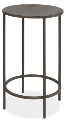 Slim Round End Tables in Natural Steel - Image 0