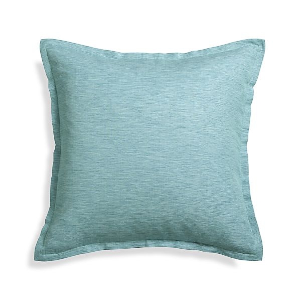 Linden Ocean 23" Pillow with Feather-Down Insert - Image 0
