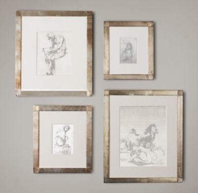 Antiqued Nailhead Gallery Frames Zinc - 8" x 10" - Image 0