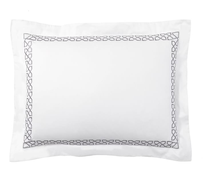 AVERY EMBROIDERED SATEEN SHAM - STANDARD - Image 0