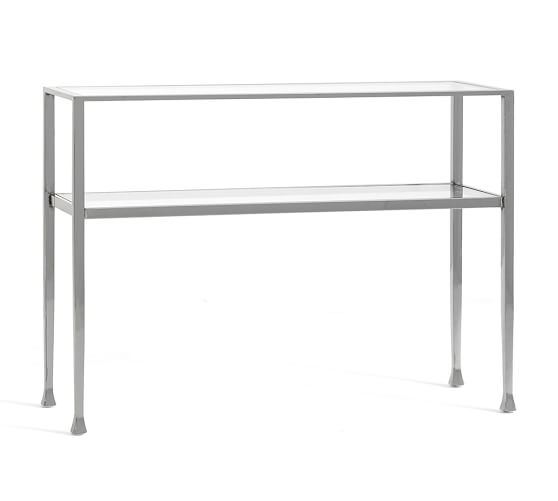 TANNER CONSOLE TABLE - POLISHED NICKEL FINISH - Image 0