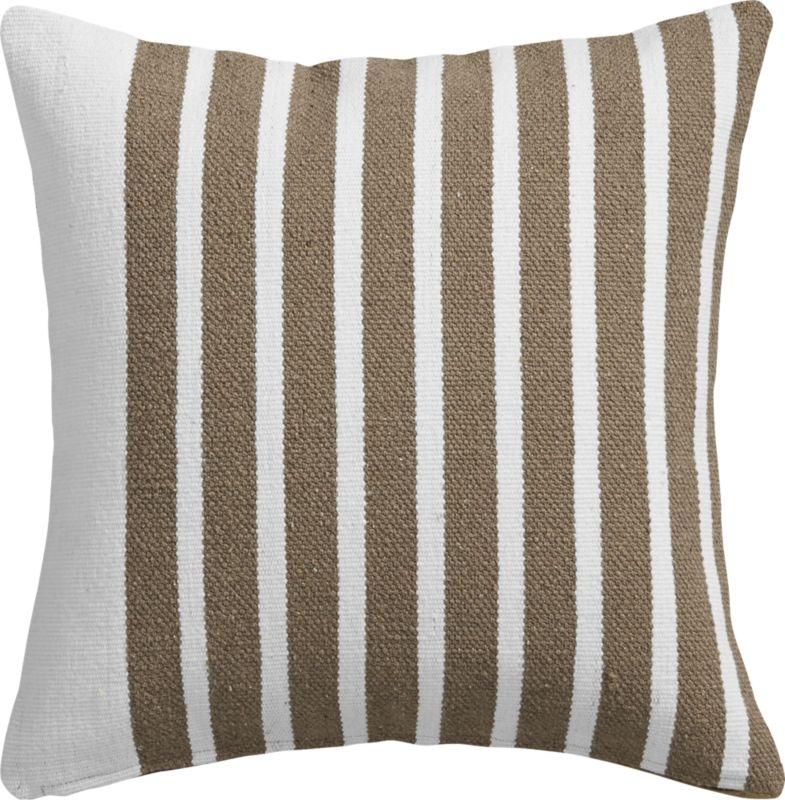 Division white/natural 20" pillow with feather insert - Image 0