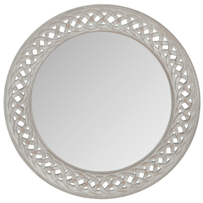 Braided Chain Wall Mirror - Grey - Image 0