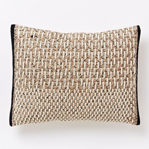 Basketweave Pillow Cover- Slate - 12" x 16" - Insert Sold Separately - Image 0