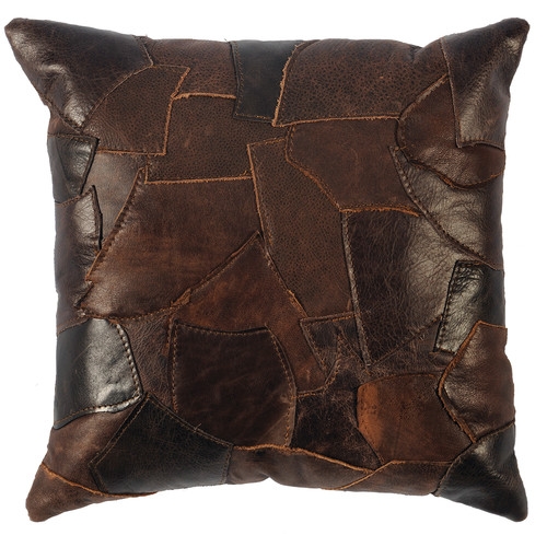 Leather Throw Pillow - insert  included - Image 0