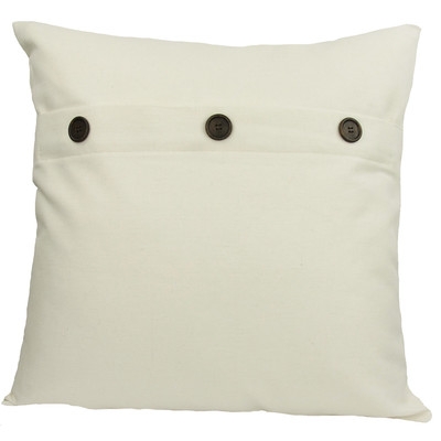 Solid Button Throw Pillow - Image 0