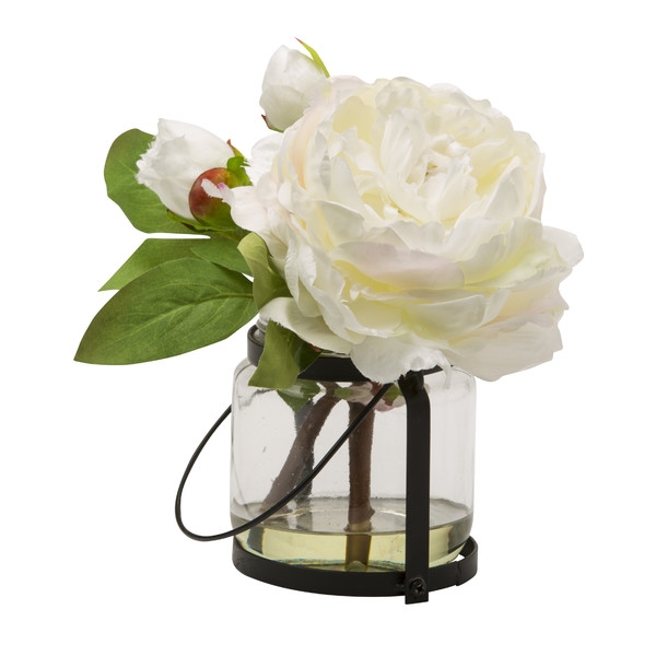 Blossom 8.5 In. Peony Cutting in Vase - Image 0