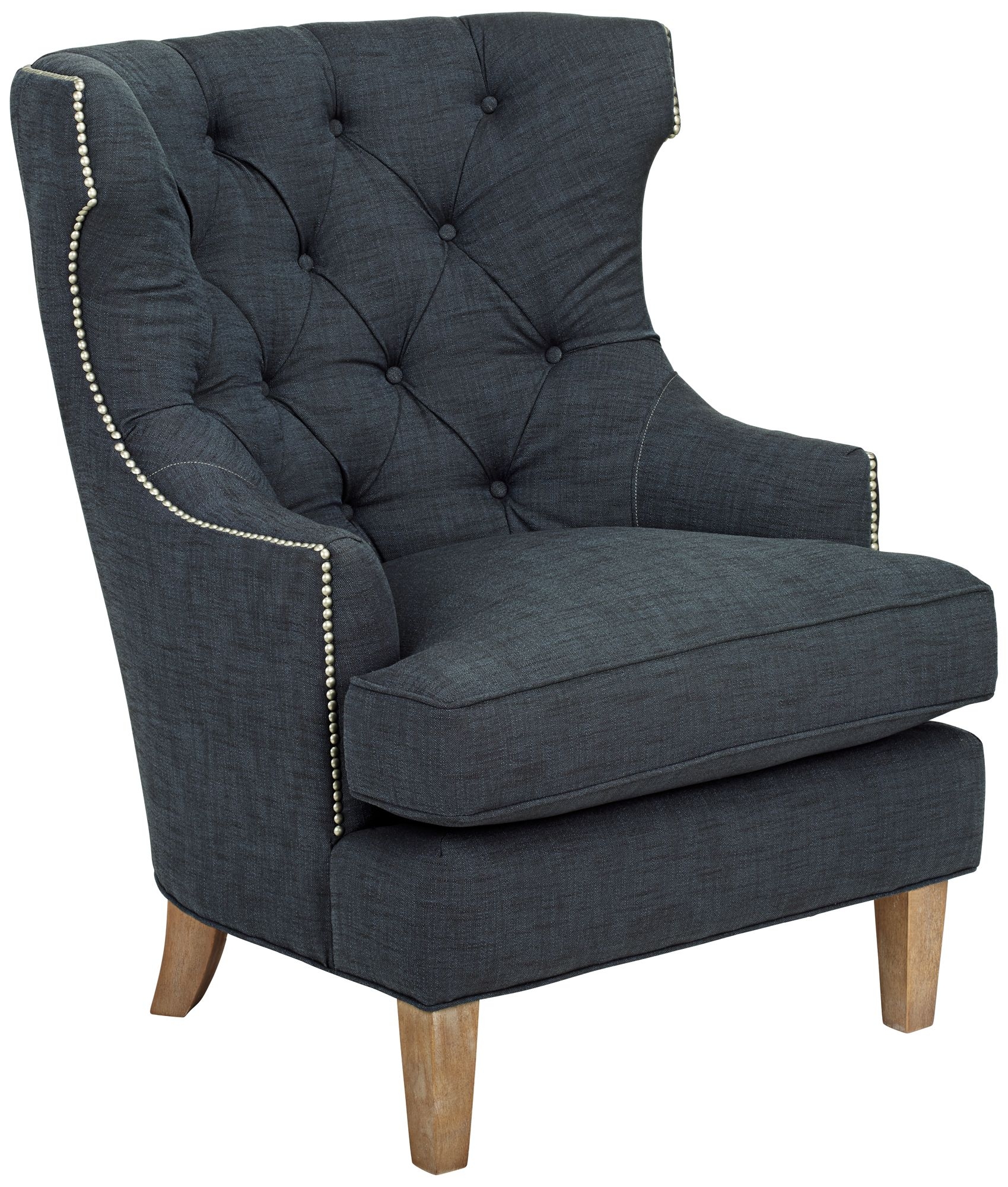 Reese Studio Indigo High-Back Accent Chair - Image 0