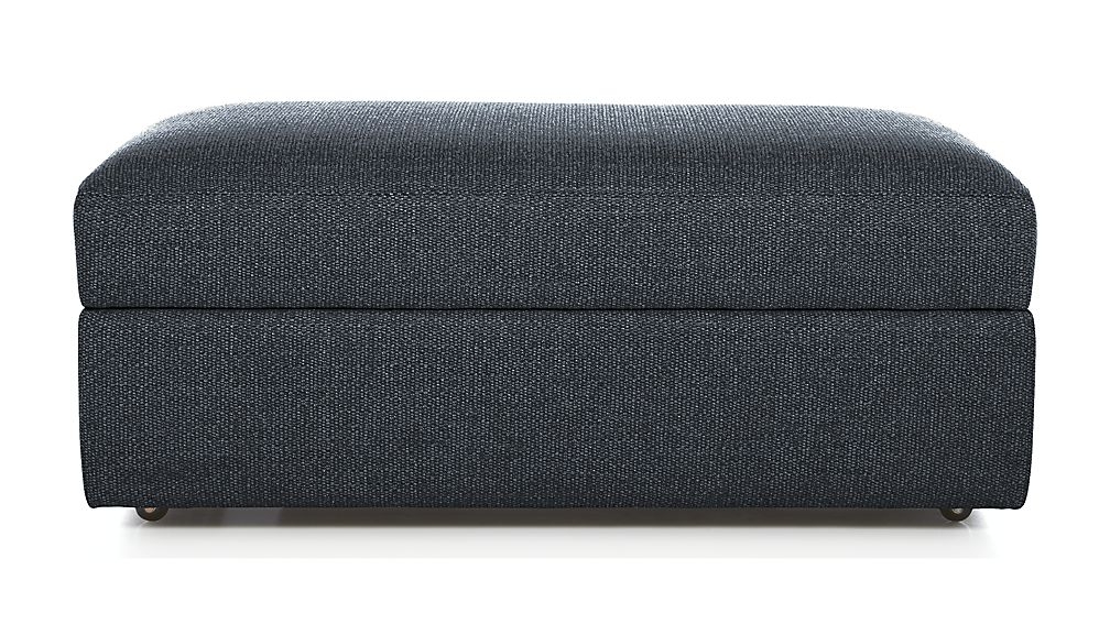 Lounge II Storage Ottoman with Casters - Navy - Image 0