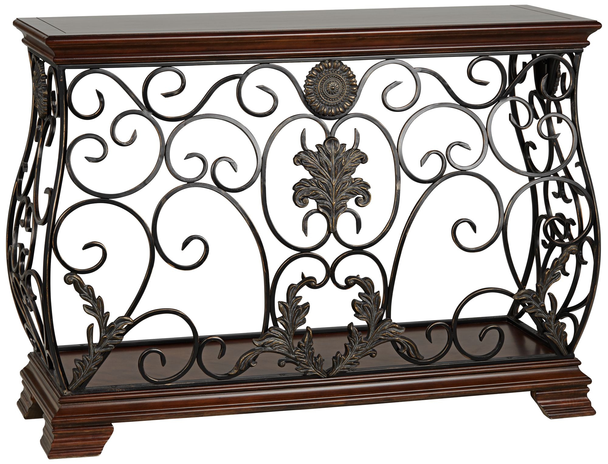 Ellerby Iron Scrollwork Console Table - Image 0