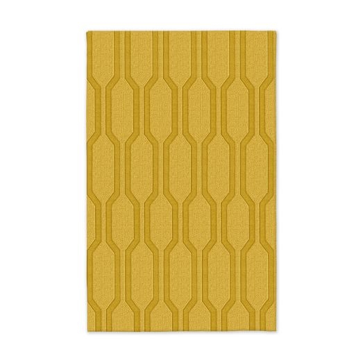 Honeycomb Textured Wool Rug - Horizon - 5' x 8' - Image 0
