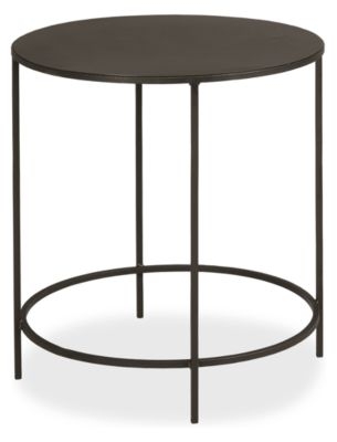 Slim Round End Tables in Natural Steel - Image 0