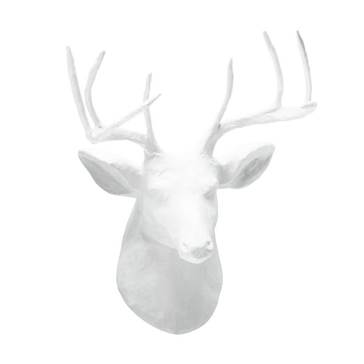 Papier-Mache Animal Sculptures - White Deer - Image 0