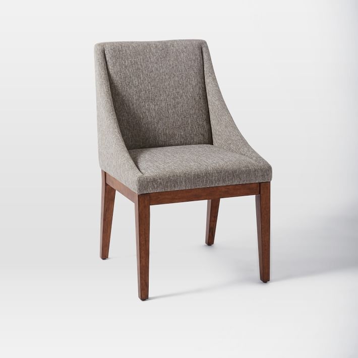 Curved Upholstered Chair - Image 0