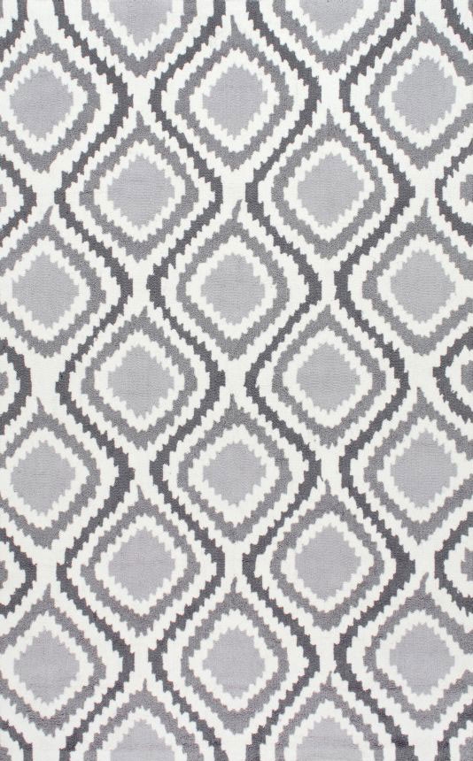 Hand Hooked Matthieu area rug - Grey; 7' 6" x 9' 6" - Image 0